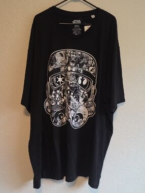 Star Wars Black T-Shirt with White Stormtrooper Montage
